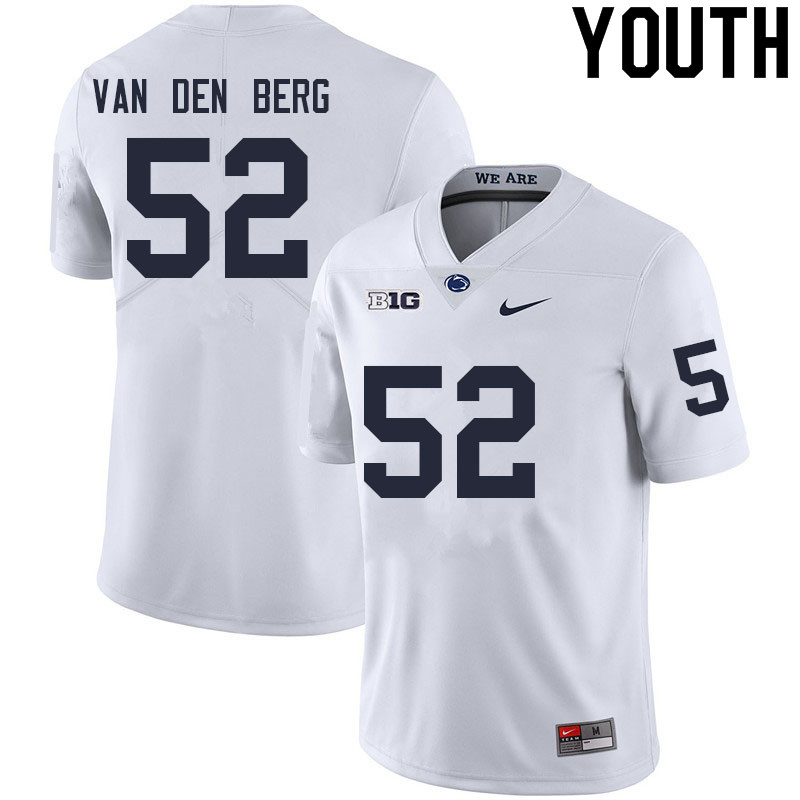 NCAA Nike Youth Penn State Nittany Lions Jordan van den Berg #52 College Football Authentic White Stitched Jersey GNO0298CR